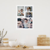 ファミリーコラージュ写真プリント ポスター (キッチン)