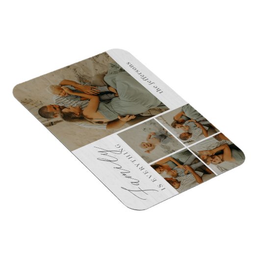ファミリーコラージュ素朴マモダンパーソナライズされたグネット マグネット (右側)