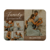 ファミリーコラージュ素朴マモダンパーソナライズされたグネット マグネット (横)