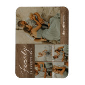 ファミリーコラージュ素朴マモダンパーソナライズされたグネット マグネット (縦)