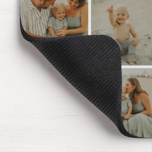 ファミリーコラージュ素朴モダンパーソナライズされたマウスパッド マウスパッド (コーナー)