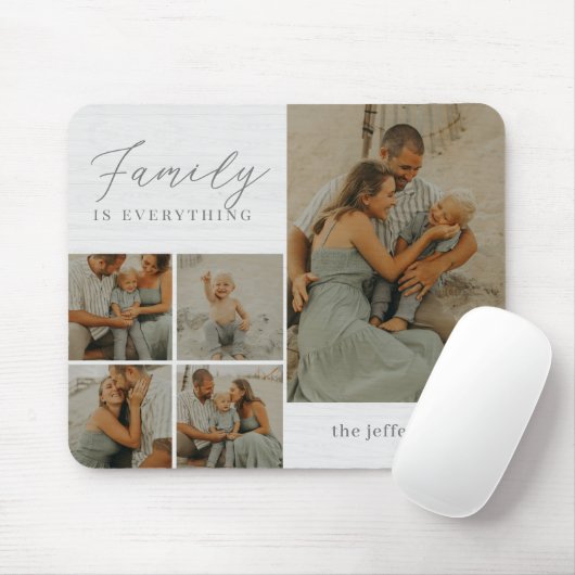 ファミリーコラージュ素朴モダンパーソナライズされたマウスパッド マウスパッド (マウス)