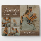 ファミリーコラージュ素朴写真モダンデスクトップのプラーク フォトプラーク (正面)