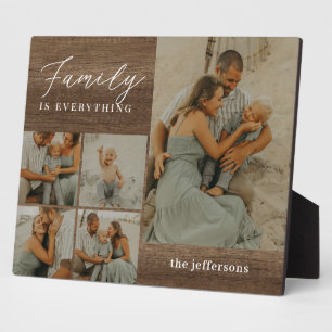 ファミリーコラージュ素朴写真モダンデスクトップのプラーク フォトプラーク