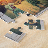 ファミリーコラージュ6枚写真と苗字jigsaw puz ジグソーパズル (側面)