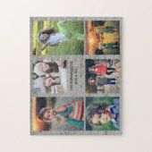 ファミリーコラージュ6枚写真と苗字jigsaw puz ジグソーパズル (縦)