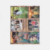 ファミリーコレ素朴ージ6枚写真家名木材 フリースブランケット (正面)