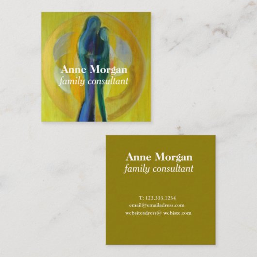 ファミリーコンサルタントオリジナルスクエアビジネスカード スクエア名刺 (正面/裏面)