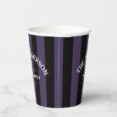 ファミリーコーヴェンクルーパープルブラックストライプハロウィーン 紙コップ (右)