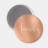 ファミリーゴールデンスクリプトピンク銅ホーム計画 マグネット (正面/裏面)