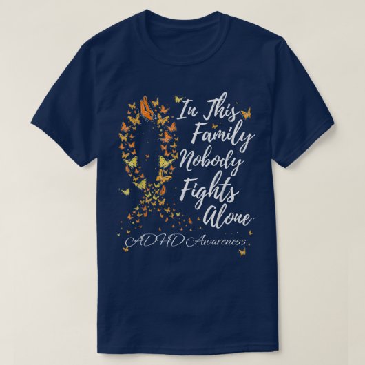 ファミリーサポートウォリアーADHD認識度 Tシャツ (デザイン正面)