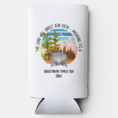 ファミリーサマーキャンピングクリスチャンヴァンライフ スリム缶クーラー (正面)