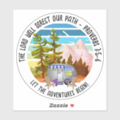 ファミリーサマーキャンピングヴァンライフクリスチャン シール (シート)