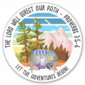 ファミリーサマーキャンピングヴァンライフクリスチャン シール (正面)