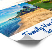 ファミリーサマーバケーションフォトコラージュテンプレート ポスター (角)