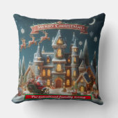 ファミリーサンタクロースクリスマカラフル装飾用クッション クッション (正面)