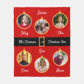 ファミリーサンタベルカスタムト写真ホリデー フリースブランケット (正面)