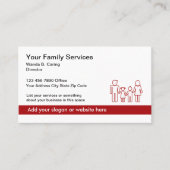 ファミリーサービスセンターのビジネスプロファイルカード 名刺 (正面)