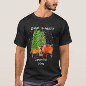 ファミリーシカのクリスマス Tシャツ (正面)