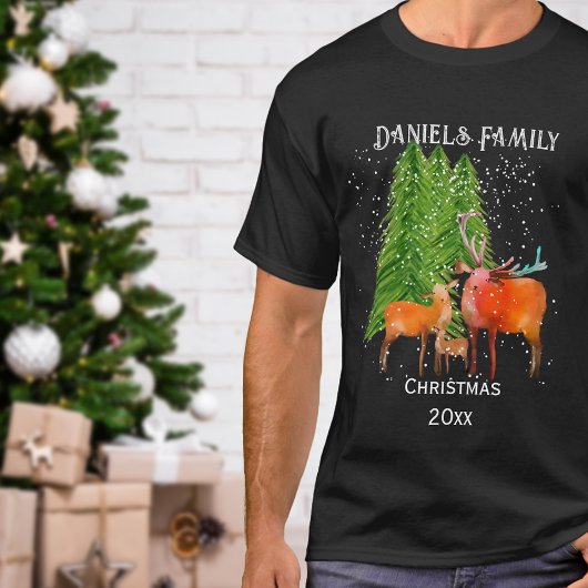 ファミリーシカのクリスマス Tシャツ