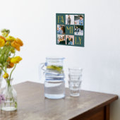 ファミリーシック数々のフォトティール（緑がかった色） 箔ポスター (レイダウン (キッチン))