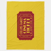 ファミリーシネマチケット名前をカスタムする フリースブランケット (正面)