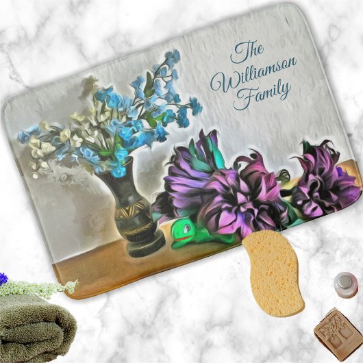 ファミリーシルク&コーンフスク花2190 バスマット