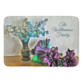 ファミリーシルク&コーンフスク花2190 バスマット (正面)