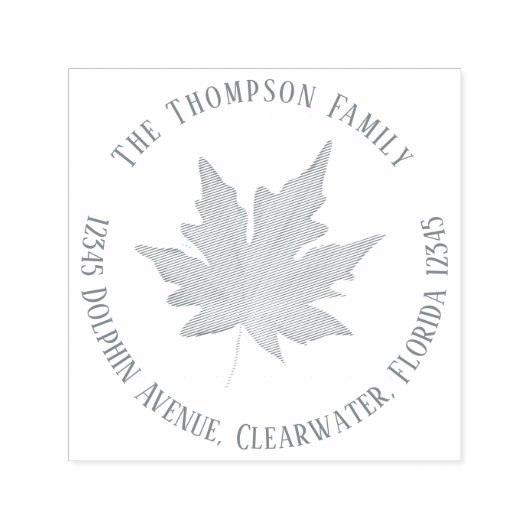 ファミリーシンプル差出人住所離れの セルフインキングスタンプ (デザイン)