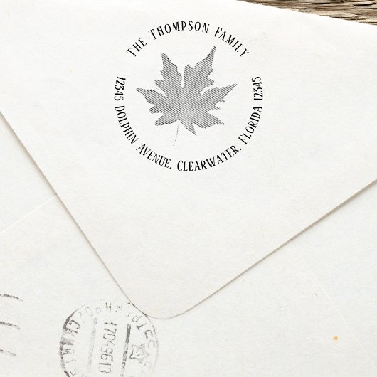 ファミリーシンプル差出人住所離れの セルフインキングスタンプ