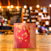 ファミリーシーコンテンポラリートアートポートレート絵画ズ トートバッグ