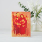 ファミリーシーコンテンポラリートアートポートレート絵画ズ ポストカード (スタンド正面)