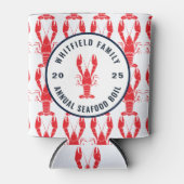 ファミリーシーフードボイパーソナライズされたトサマーロブスター 缶クーラー (正面)