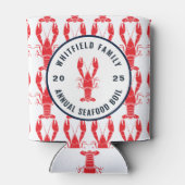 ファミリーシーフードボイパーソナライズされたトサマーロブスター 缶クーラー (裏面)