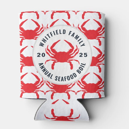 ファミリーシーフードボイルカパーソナライズされたニ 缶クーラー (裏面)