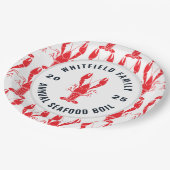 ファミリーシーフードボイルパーソナライズされたロブスター ペーパープレート (アングル)