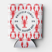 ファミリーシーフードボイルパーソナライズされたロブスター 缶クーラー (正面)