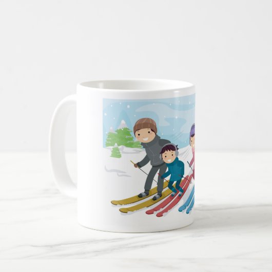 ファミリースキーコーヒーマグ コーヒーマグカップ (正面左)