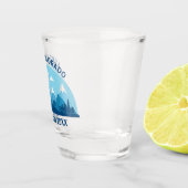ファミリースキートリップカスタムコロラドシティブルーマウンテン ショットグラス (右)