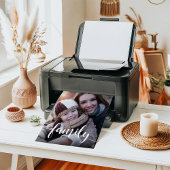 ファミリースクリプトオーバーレイフォトプリント ポスター