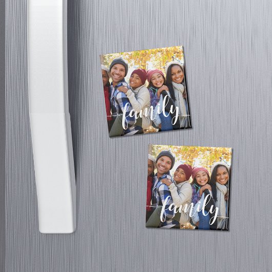 ファミリースクリプトオーバーレイ写真 マグネット