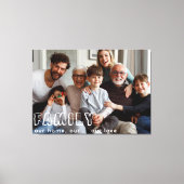 ファミリースクリプトコラージュシック キャンバスプリント (正面)