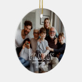 ファミリースクリプトコラージュシック セラミックオーナメント (右)