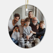 ファミリースクリプトコラージュシック セラミックオーナメント (左)
