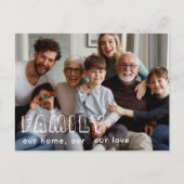 ファミリースクリプトコラージュ chic ポストカード (正面)