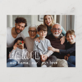 ファミリースクリプトコラージュ chic ポストカード