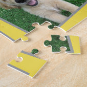 ファミリースクリプトハートイエローフォトコラージュ ジグソーパズル (側面)