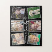 ファミリースクリプトハートフォトコラージュ ジグソーパズル (縦)