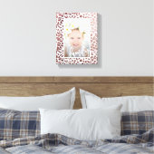 ファミリースクリプトフェイクバラ金ゴールドLeopardプリント写真 キャンバスプリント (インサイチュ (寝室))