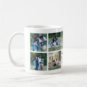 ファミリースクリプトブラック引用文フォトコラージュ記念ファイル コーヒーマグカップ (左)